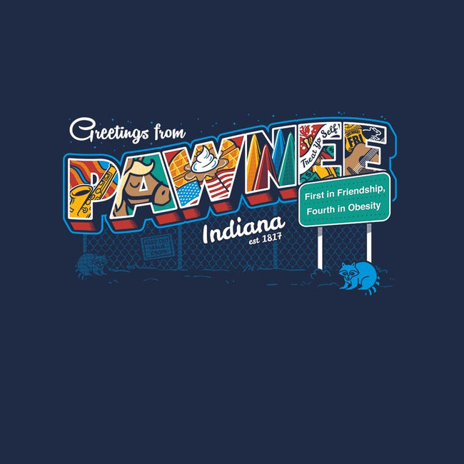 Greetings From Pawnee-womens fitted tee-Bamboota