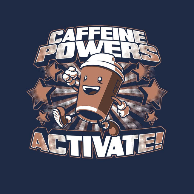 Caffeine Powers, Activate!-womens fitted tee-Obvian