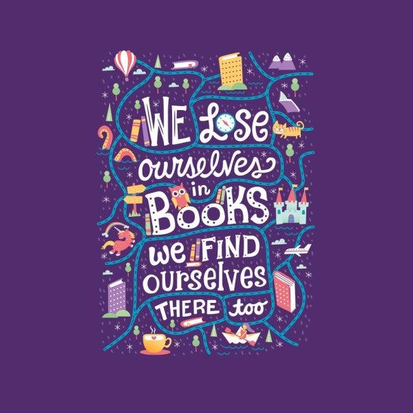 We Lose Ourselves in Books-unisex zip-up sweatshirt-risarodil