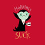 Mornings Suck-womens fitted tee-DinoMike