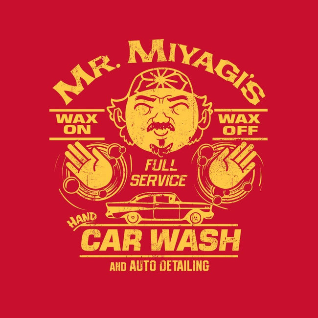 Wax On Wax Off Car Wash-womens fitted tee-DeepFriedArt