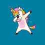 Dabbing Unicorn-womens fitted tee-vomaria