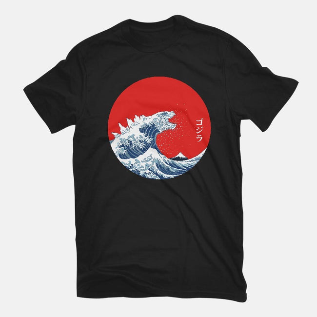 Hokusai Gojira-Variant-womens basic tee-Mdk7