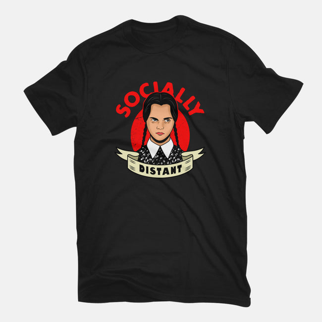 Socially Distant Girl-womens fitted tee-Boggs Nicolas
