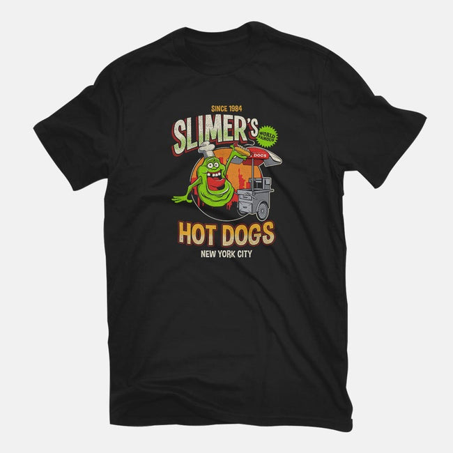 Slimer's Hot Dogs-womens fitted tee-RBucchioni