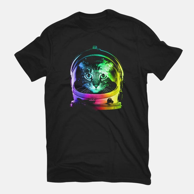 Astronaut Cat-womens fitted tee-clingcling
