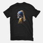 Machine with a Pearl Earring-womens fitted tee-daobiwan