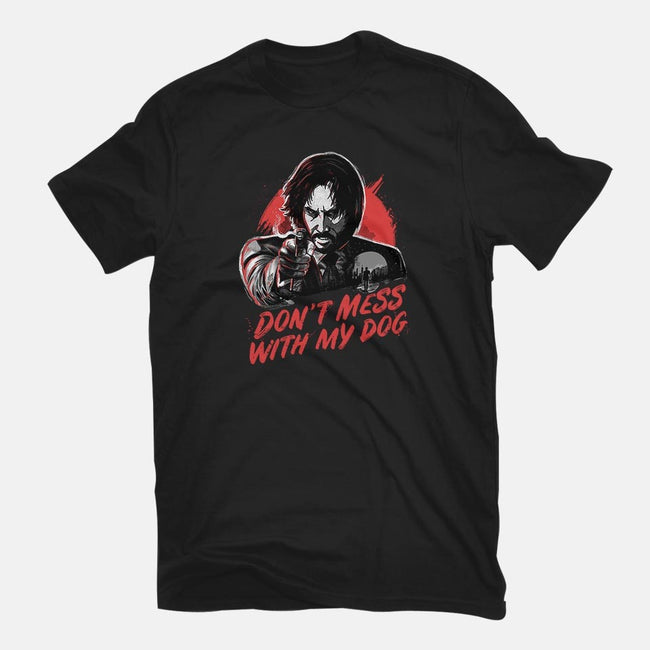 Don't Mess With My Dog-mens premium tee-eduely
