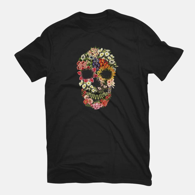 Floral Skull Vintage-womens basic tee-tobefonseca