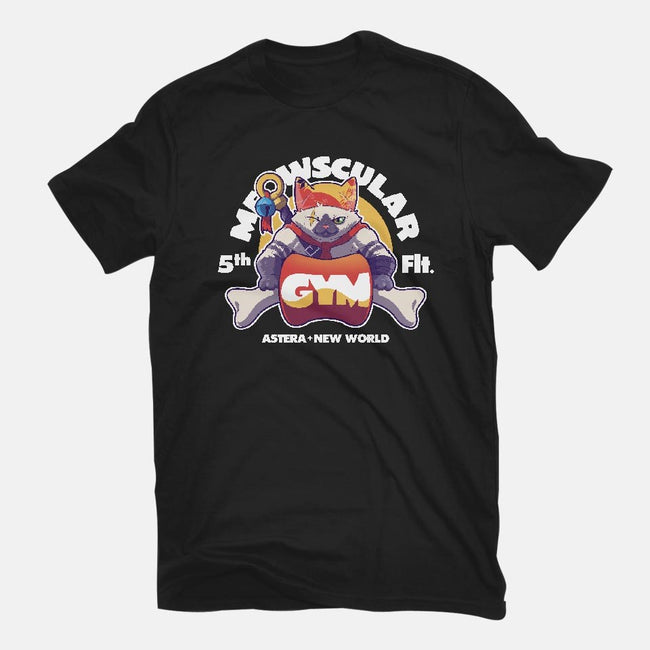 Meowscular Gym-womens basic tee-KindaCreative