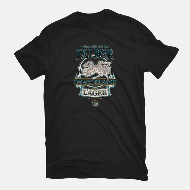 Lucky Dragon Lager-womens basic tee-etcherSketch