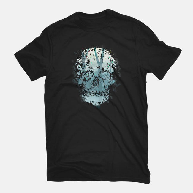 Dark Forest Skull-womens basic tee-Sitchko Igor