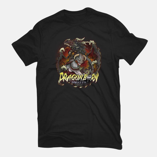 I Am The Dragonborn-mens basic tee-Fearcheck