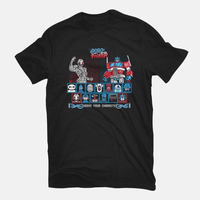 Robo Fighter-womens fitted tee-LavaLampTee