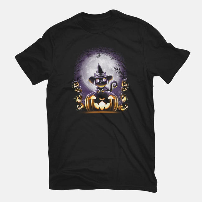 Witch-Cat Night-mens long sleeved tee-alemaglia