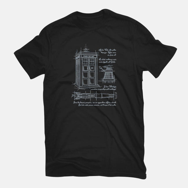 Time Travel Schematic-womens fitted tee-ducfrench