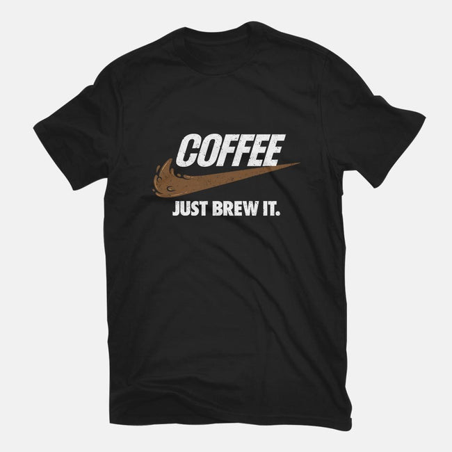Just Brew It-womens basic tee-mikehandyart
