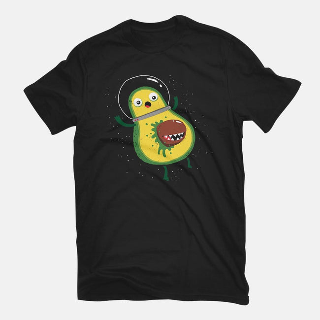 Alien Avocado-womens basic tee-DinoMike