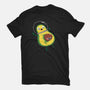 Alien Avocado-womens basic tee-DinoMike