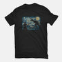 Jurassic Night-mens basic tee-Hootbrush