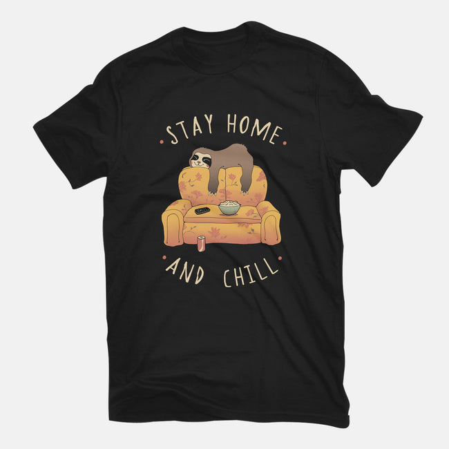 Stay Home And Chill-womens fitted tee-vp021