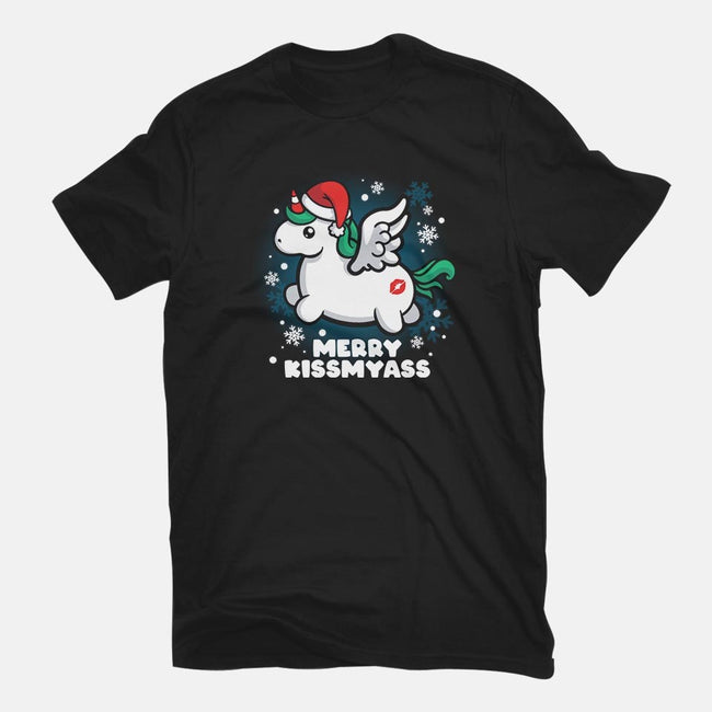 Merry Kiss My Ass-womens basic tee-NemiMakeit