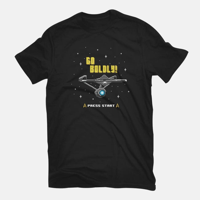 Go Boldly-mens basic tee-Pixel Pop Tees