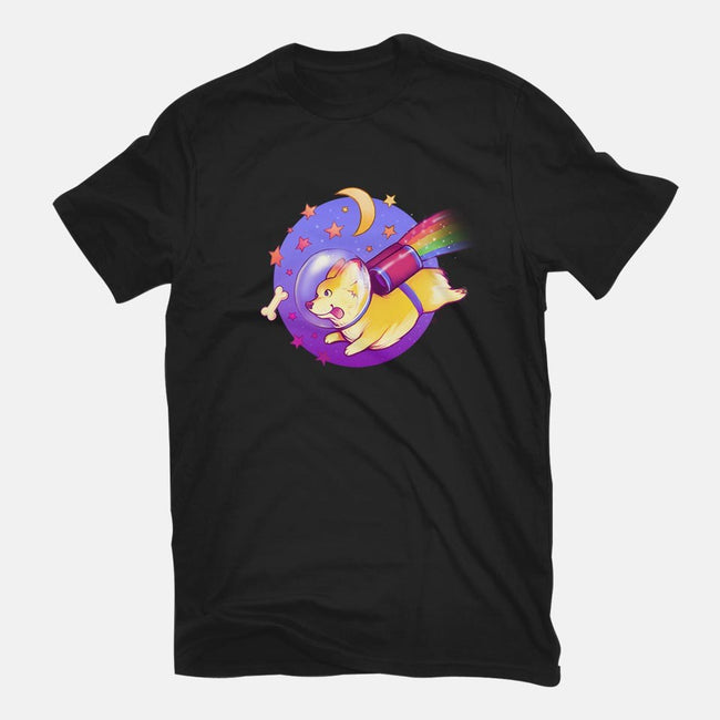 Space Corgi-womens basic tee-MeganLara