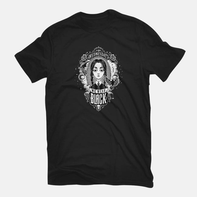 On Wednesdays We Wear Black-womens fitted tee-Kat_Haynes