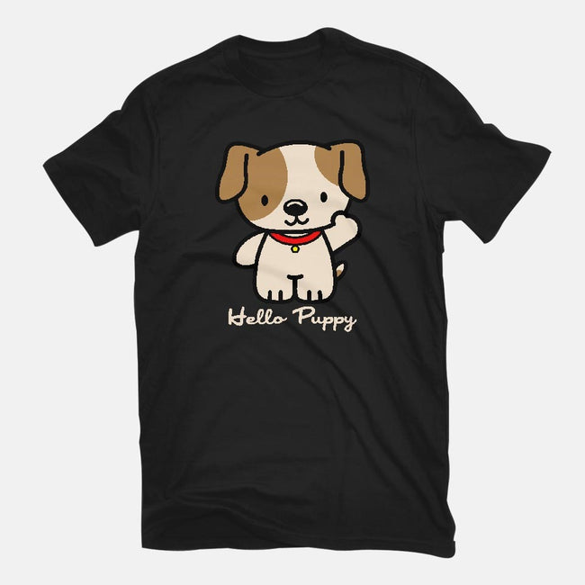 Hello Puppy-womens fitted tee-troeks