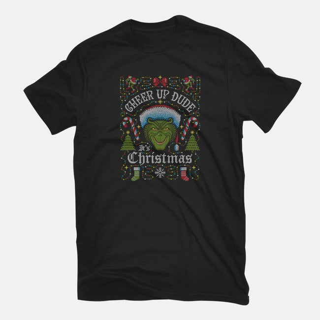 Cheer Up Dude, It's Christmas-youth basic tee-stationjack