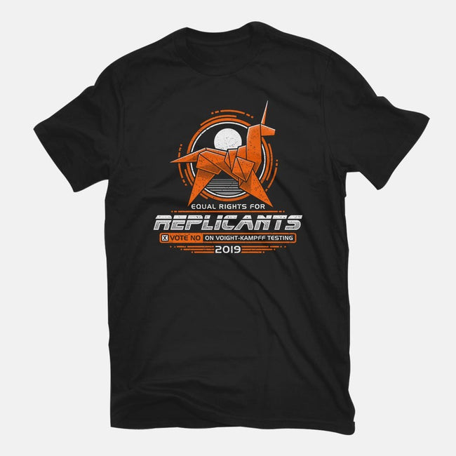 Equal Rights For Replicants-womens fitted tee-adho1982