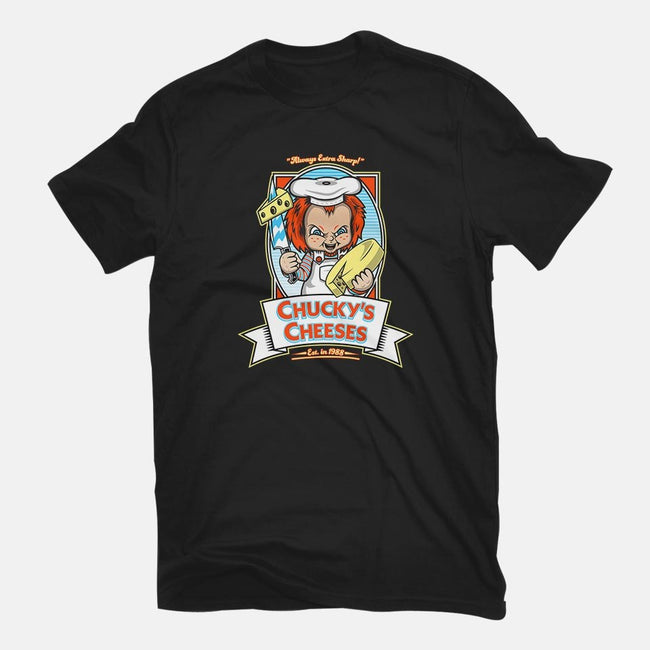 Chucky's Cheeses-womens fitted tee-krusemark