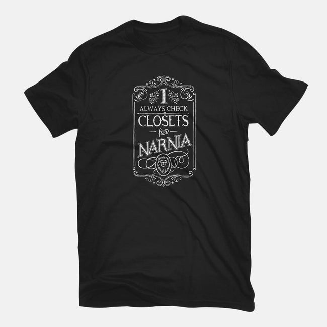 I Always Check Closets-womens basic tee-Ma_Lockser