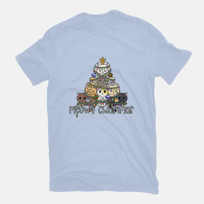 A Very Meowy Christmas-youth basic tee-kosmicsatellite