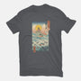 Ukiyo-E By The Sea-womens fitted tee-vp021