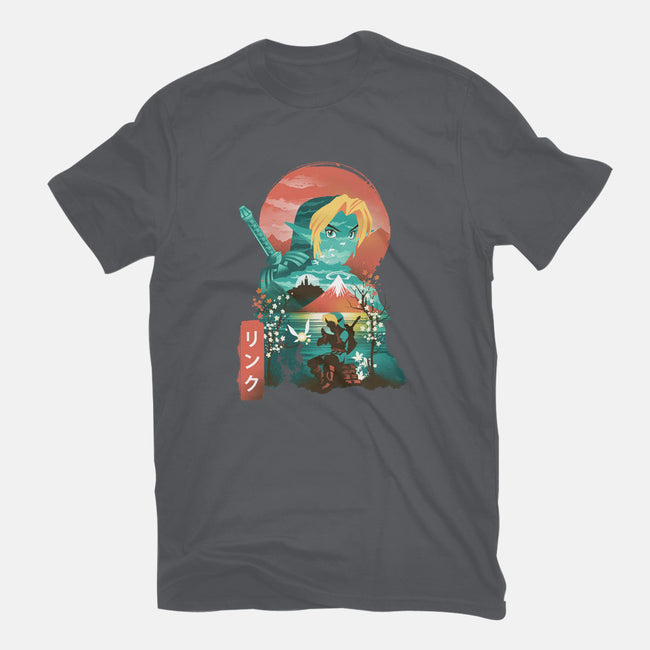 Ukiyo-E Hyrule Hero-mens long sleeved tee-dandingeroz