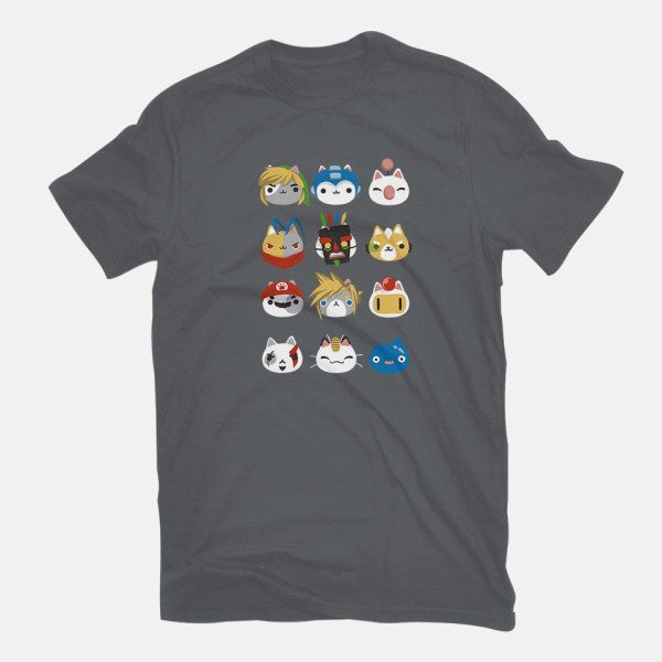 Gamer Cats-womens fitted tee-BlancaVidal