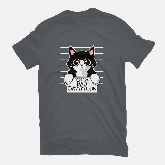 Bad Cattitude-womens basic tee-NemiMakeit