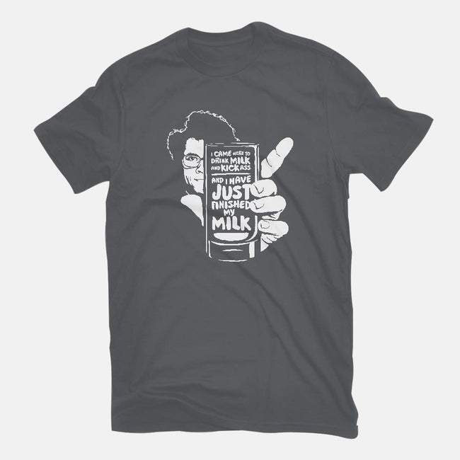 Drink Milk and Kick Ass-womens fitted tee-butcherbilly