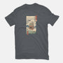 Moving Castle Ukiyo-E-womens fitted tee-vp021