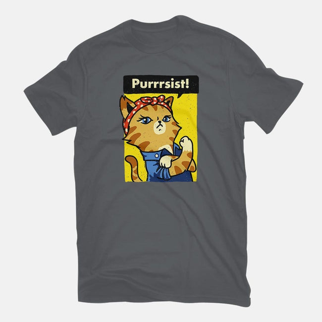 Purrrsist!-womens basic tee-vomaria