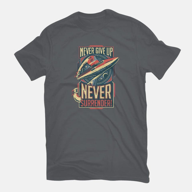 Never Surrender!-mens long sleeved tee-DeepFriedArt