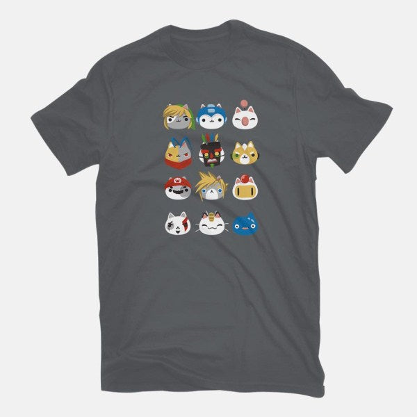 Gamer Cats-womens basic tee-BlancaVidal