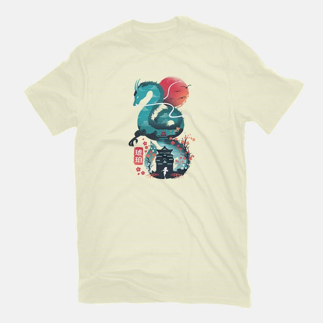 UKIYO E DRAGON-womens basic tee-dandingeroz