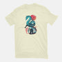 UKIYO E DRAGON-womens basic tee-dandingeroz