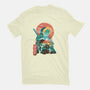 Ukiyo-E Hyrule Hero-womens fitted tee-dandingeroz