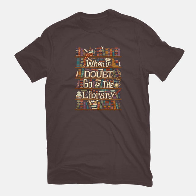 Go To The Library-womens fitted tee-risarodil