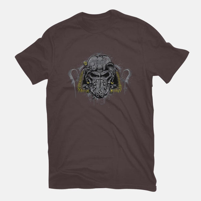 T-60 Power Armor-womens fitted tee-DrMonekers