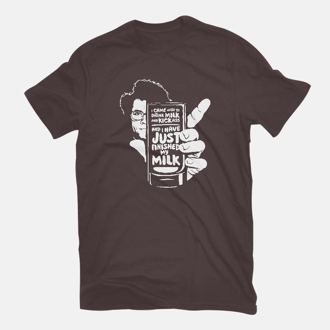 Drink Milk and Kick Ass-womens fitted tee-butcherbilly